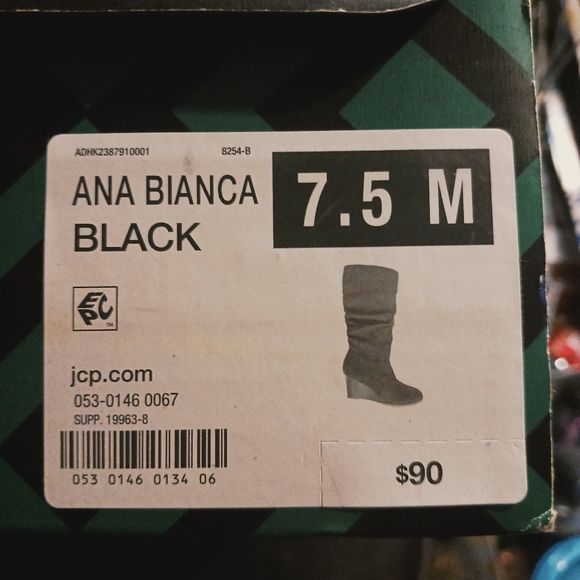 A.n.a. Black Slouch Boots 7 1/2 M - Picture 5 of 5